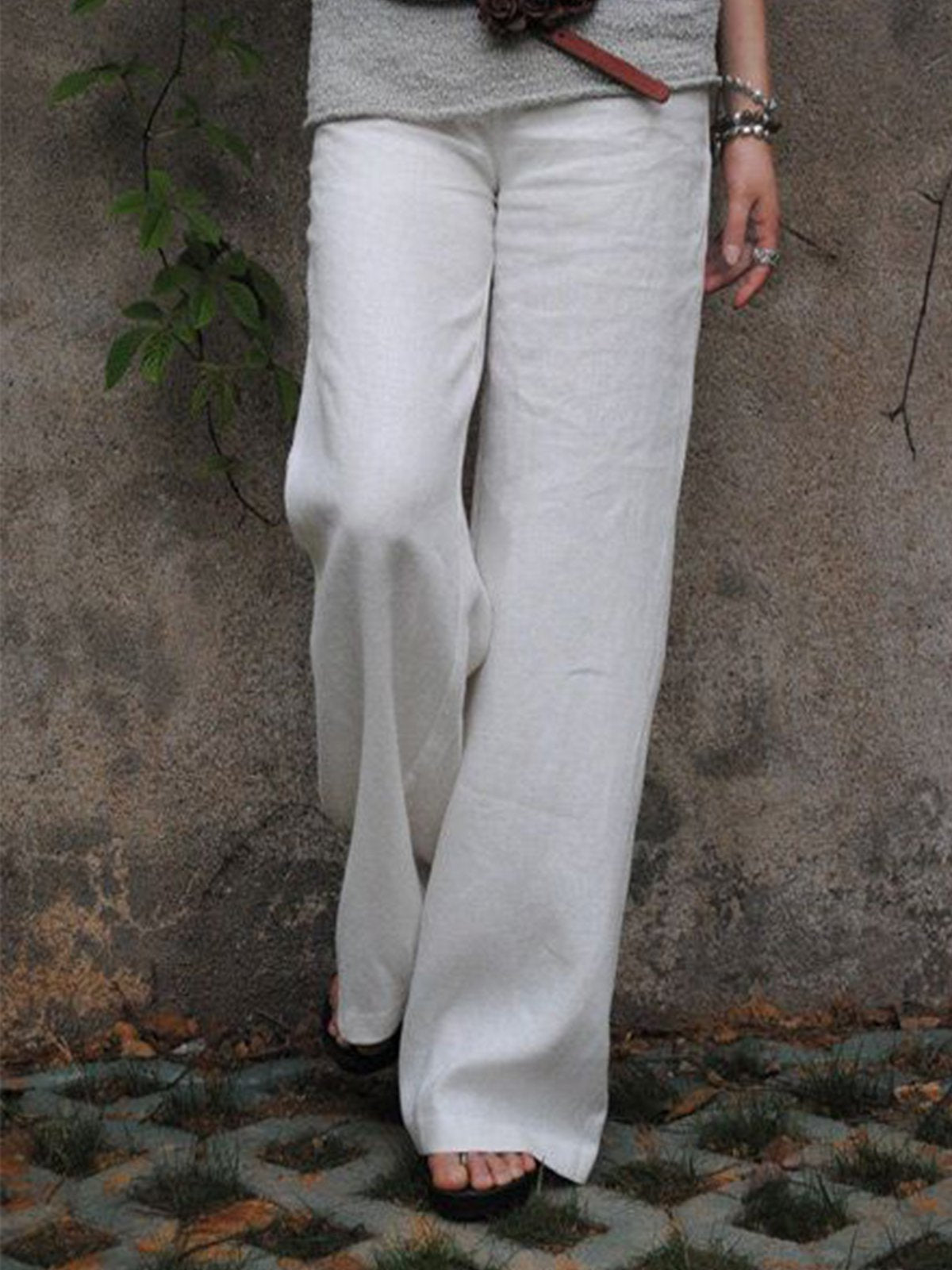 Casual Plain Loose Long Pants