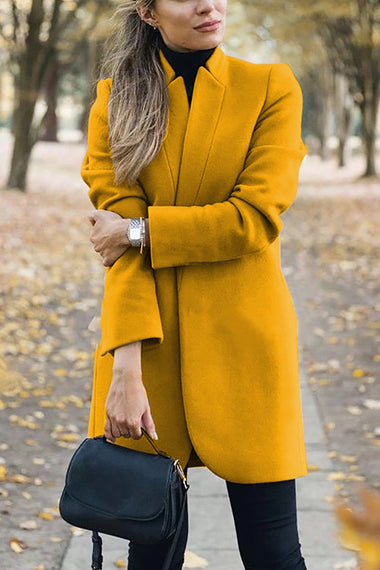 Loose Long Sleeve Plain Casual Regular Jacket