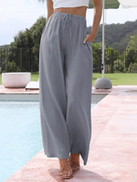 Casual Plain Loose Ankle Pants