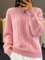 Casual Long Sleeve Crew Neck Plain Loose Mid-Long Sweater