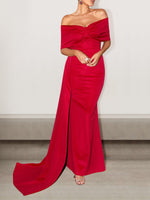 Sexy Short Sleeve Boat Neck Plain Tight Maxi Dress