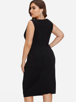 NEW FEELING Womens Black Plus Size Dresses