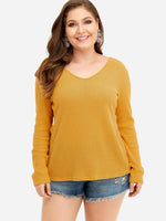 OEM Ladies Yellow Plus Size Tops