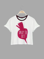 Wholesale Simple Letter Printing Round Neck T-Shirt
