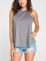Wholesale Round Neck Sleeveless Grey Camis