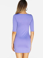 NEW FEELING Womens Purple Bodycon Dresses