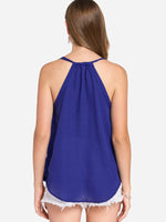 NEW FEELING Womens Blue Camis