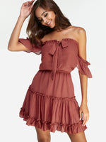 ODM Ladies Short Sleeve Mini Dress