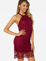 OEM Ladies Burgundy Sexy Dresses