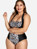 OEM Ladies Leopard Plus Size Swimwear