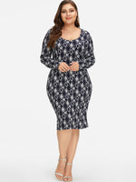 OEM ODM Womens Long Sleeve Plus Size Dress