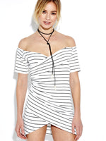 OEM Ladies Striped Mini Dresses