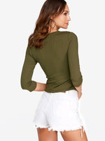NEW FEELING Womens Green T-Shirts