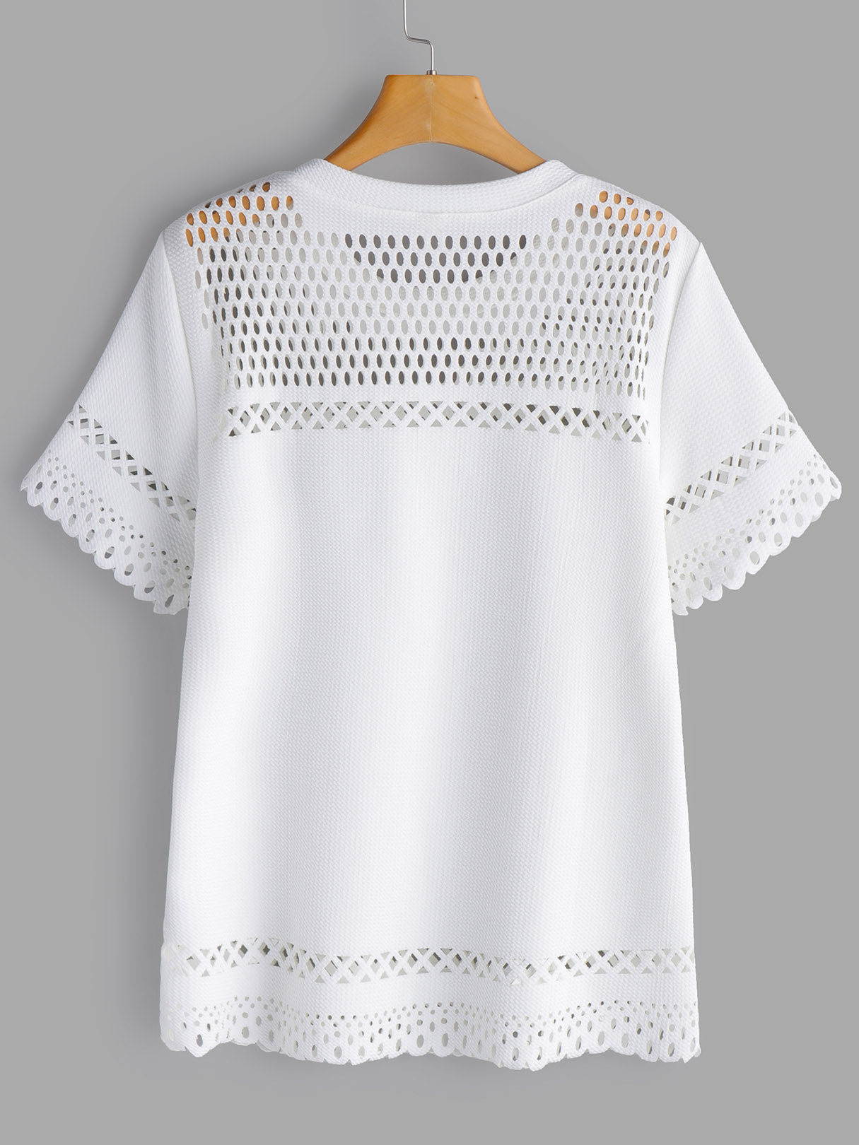 NEW FEELING Womens White Plus Size Tops