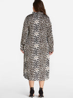 NEW FEELING Womens Leopard Plus Size Dresses