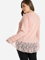 NEW FEELING Womens Pink Plus Size Tops