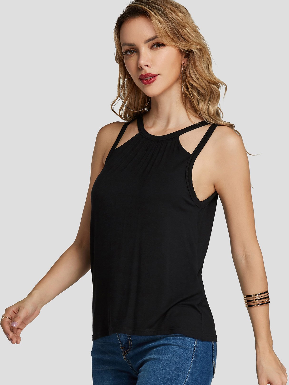 OEM Ladies Black Camis