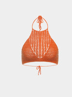 Wholesale Orange Halter Bikini Top