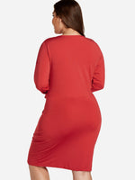 NEW FEELING Womens Red Plus Size Dresses
