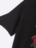 OEM Ladies Black Floral Dresses