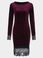 NEW FEELING Womens Burgundy Midi Dresses