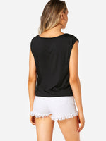 NEW FEELING Womens Black Camis