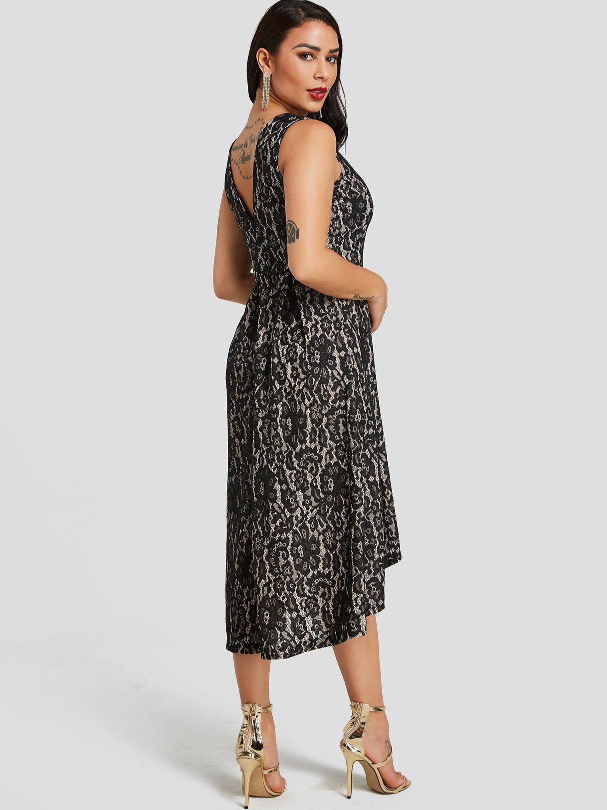 NEW FEELING Womens Black Midi Dresses