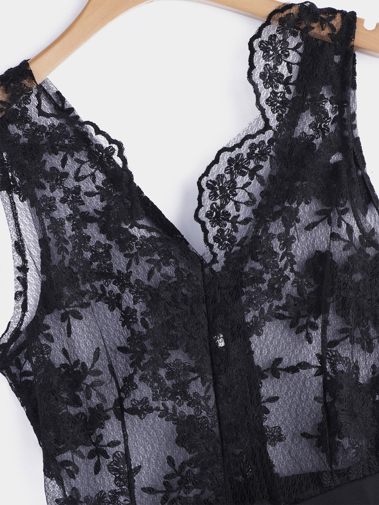 OEM Ladies Black V-Neck Dresses