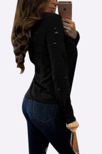 NEW FEELING Womens Black T-Shirts