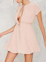 OEM Ladies Pink Mini Dresses