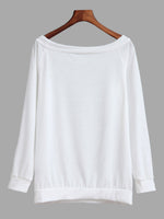 NEW FEELING Womens White T-Shirts