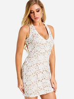 OEM Ladies White V-Neck Dresses