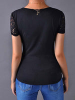 NEW FEELING Womens Black T-Shirts