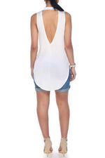 NEW FEELING Womens White Camis