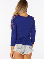 NEW FEELING Womens Blue T-Shirts