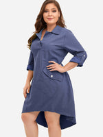 OEM Ladies Navy Plus Size Dresses