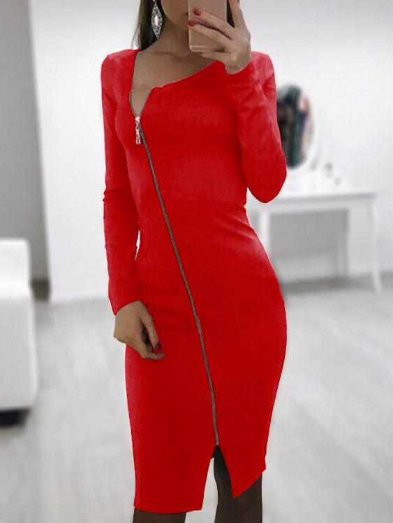 OEM ODM Ladies Burgundy Midi Dresses