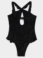 NEW FEELING Womens Black One-Pieces