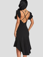 NEW FEELING Womens Black Midi Dresses