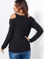 NEW FEELING Womens Black T-Shirts