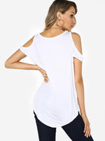 NEW FEELING Womens White T-Shirts