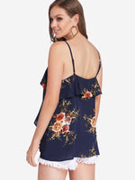 NEW FEELING Womens Navy Camis