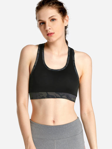 Wholesale Round Neck Camouflage Sleeveless Black Tank Top