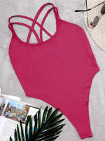 Wholesale Pink Sleeveless Cut Out One-Pieces