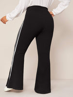 Plus Striped Side Flare Leg Joggers