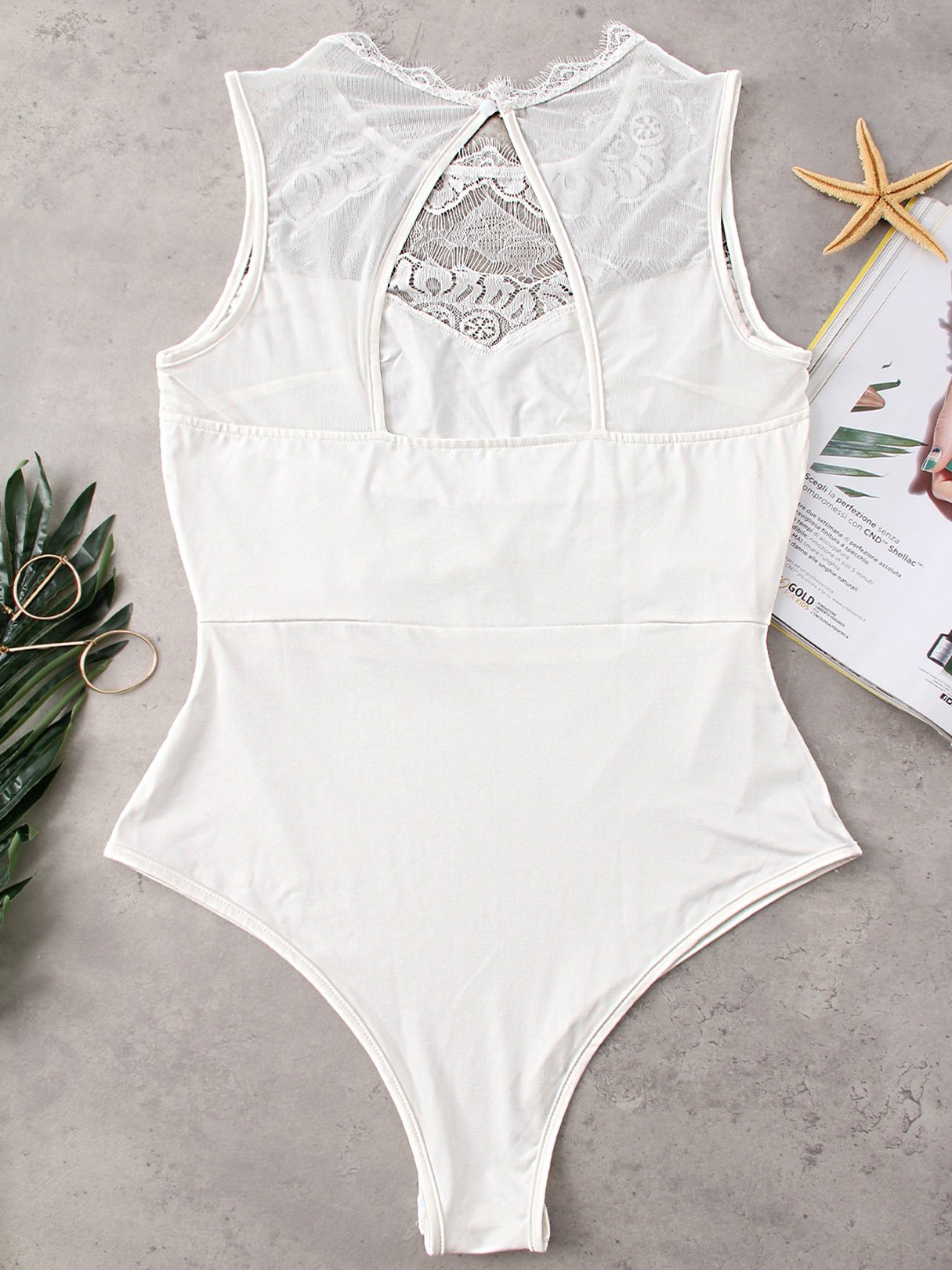 OEM Ladies White Bodysuits