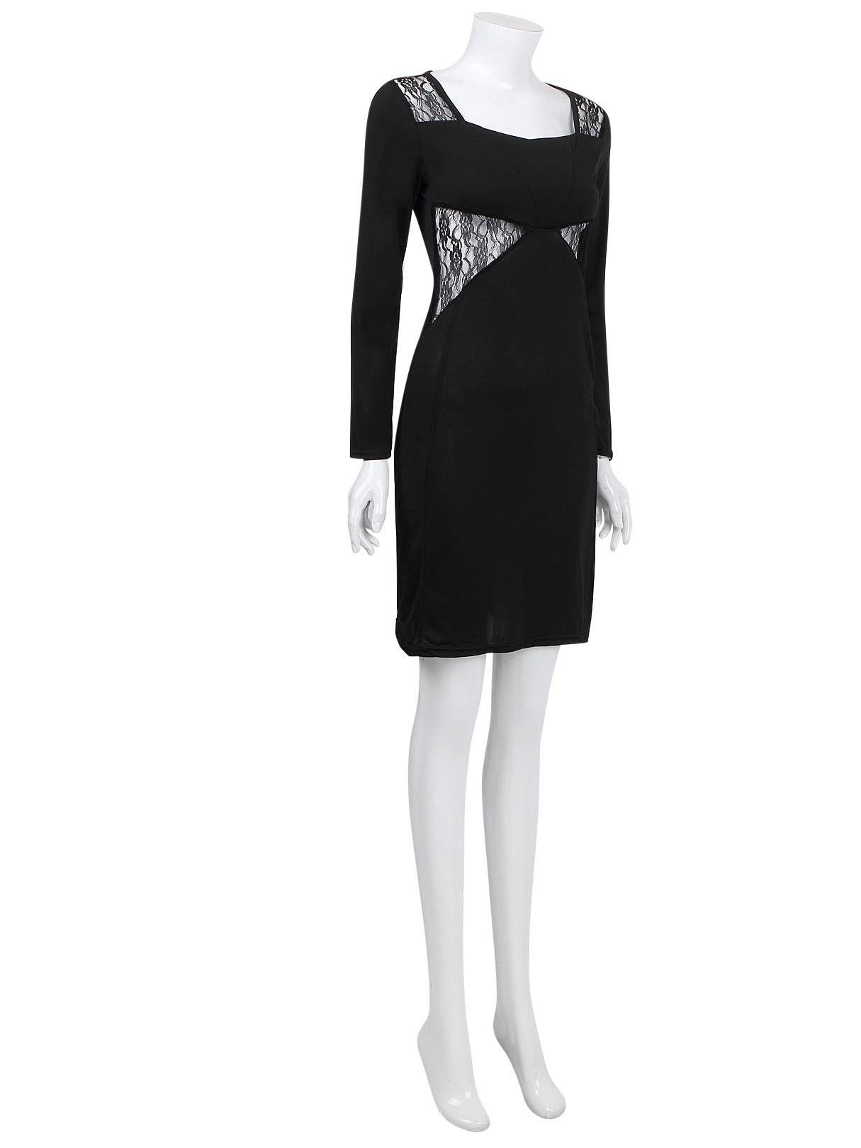 OEM Ladies Black Midi Dresses