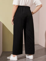 Plus Wide Leg Elastic Waist Pants