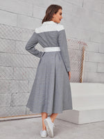 Plaid Belted Shirt Dress