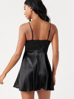 Solid Satin Slip Dress